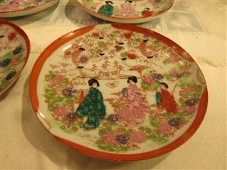VTG LOT OF 19 JAPANESE EGGSHELL PORCELAIN PLATES, SAUCERS, CUPS & CREAMER-